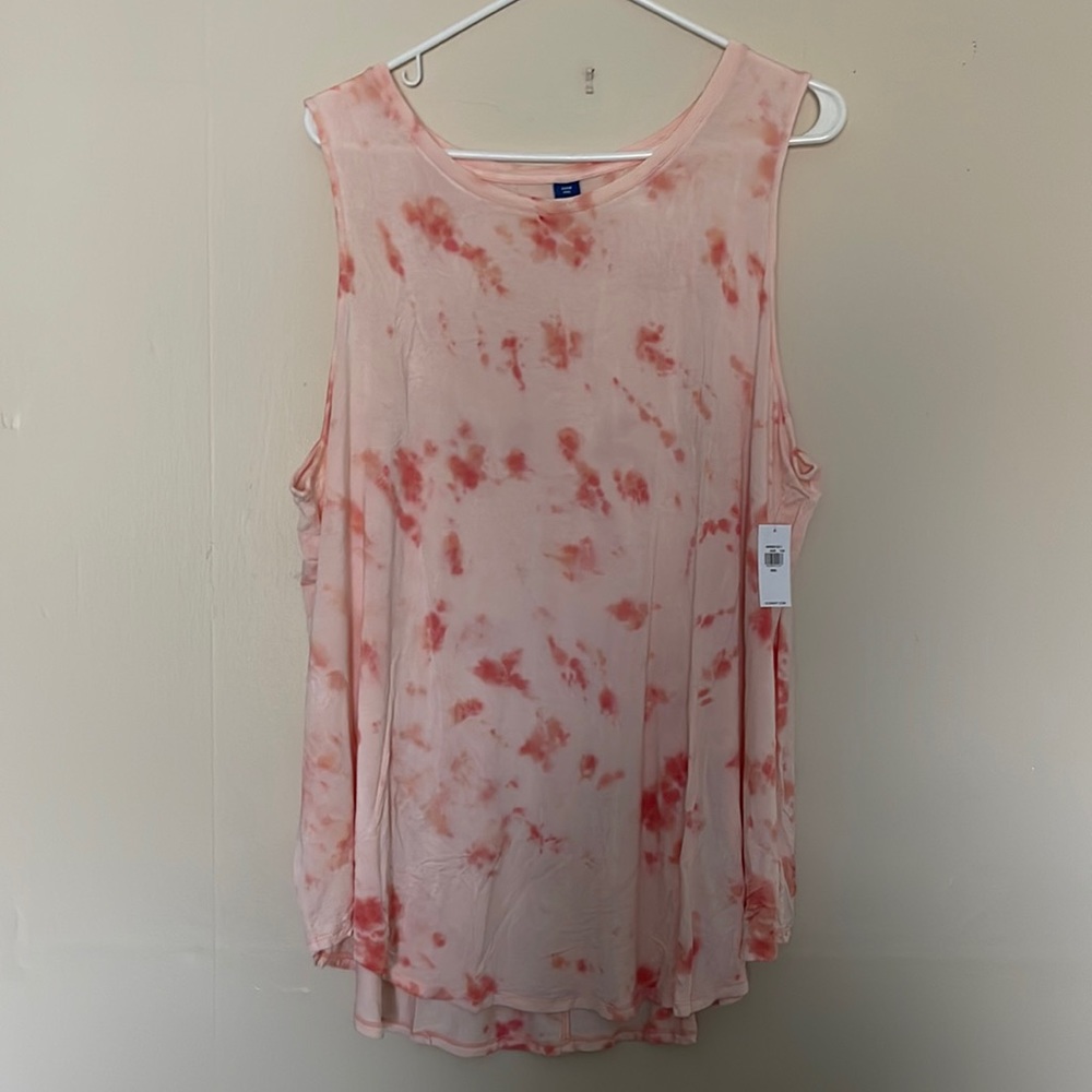 Old Navy Luxe Tie Dye High Neck Tank Top